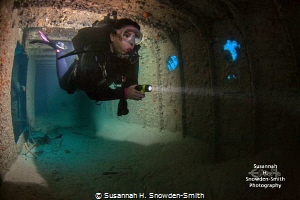 A diver models for me inside the Prince Albert shipwreck ... by Susannah H. Snowden-Smith 